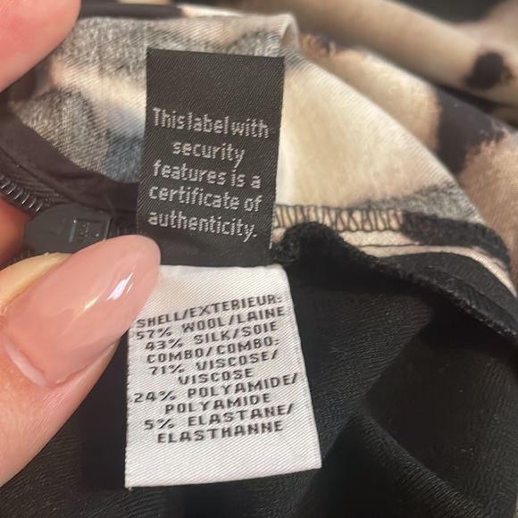 Diane Von Furstenberg DVF Panel Mae Mikado Silk & Wool Skirt Size 2 - Picture 6 of 7